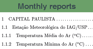 Climate monitoring reports